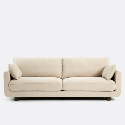 Canapé droit 2, 3, 4 ou 5 places, en polyester chiné, EMILIO  LA REDOUTE INTERIEURS