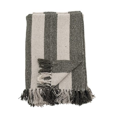 Plaid coton recyclé rayures  JODINA BLOOMINGVILLE