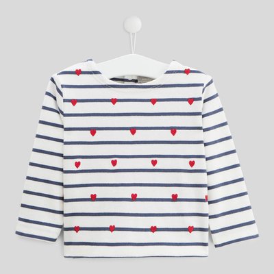 Marinière manches longues brodée en coton BIO GOTS BOUT'CHOU
