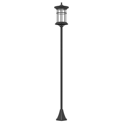 Lampadaire solaire LED extérieur sur pied H. 184 cm noir OUTSUNNY