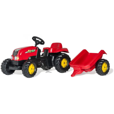 Rolly Toys Tracteur a Pedales + Remorque rollyKid-X Rouge ROLLY TOYS