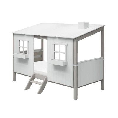 Lit simple avec maison Classic pin massif FLEXA