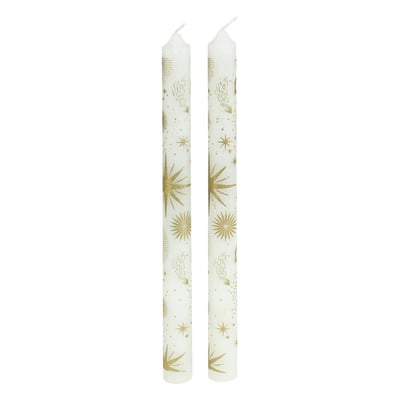 Lot de 2 bougies bâton imprimées étoiles 144g ATMOSPHERA