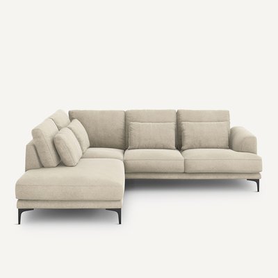 Geschlossenes Ecksofa Marsile mit Ecke links, Leinensamt AM.PM
