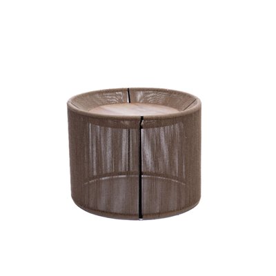 Table basse ronde en métal manguier et jute D66 - KRUGER AMADEUS