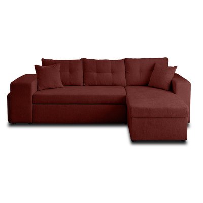 Canapé d'Angle Convertible en Velours texturé 4 places - CALIFORNIA LISA DESIGN