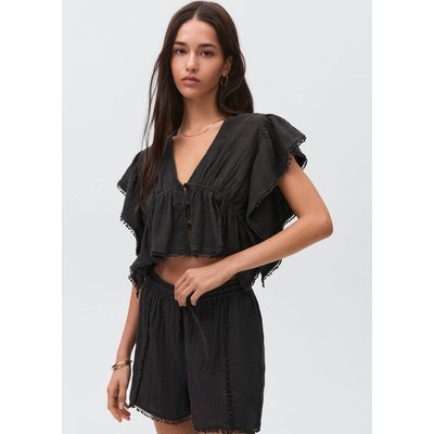 Blouse crop volants MANGO TEEN