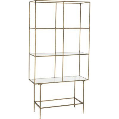 Étagère dorée élégante en métal et verre pour salon raffiné RECOLLECTION