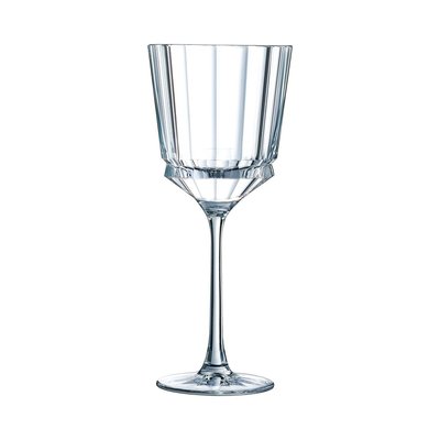 6 verres à pied de table 25cl Macassar - Cristal d'Arques - Verre ultra transparent au design vintage CRISTAL D ARQUES
