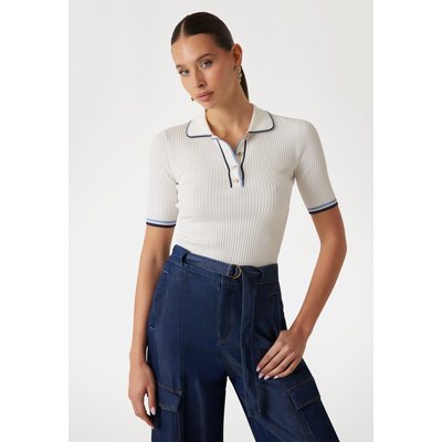 Pull Polo Maille Côtelée GUESS