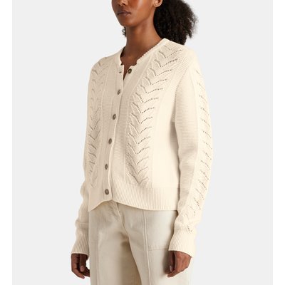 Gilet Autrichien Uni Lune Maille Pointelle JODHPUR