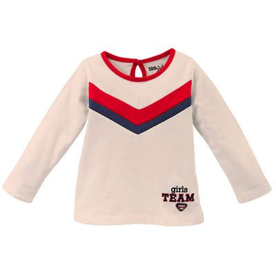 T-shirt fille ecru manches longues SUCRE D'ORGE