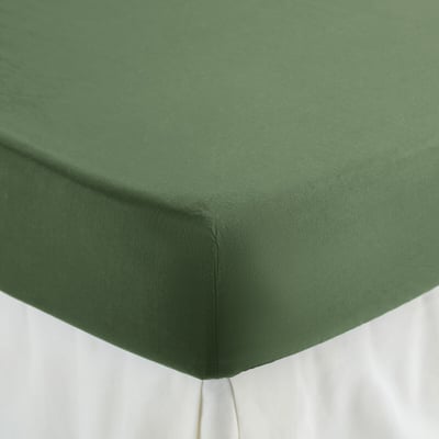 Drap housse en percale de coton, 80 fils, bonnet 35 cm, Scenario LA REDOUTE INTERIEURS