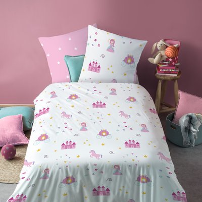 Parure de lit imprimée 100% coton, MERVEILLE MATT ET ROSE