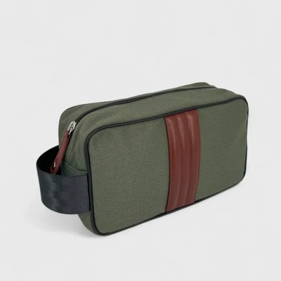Trousse de toilette en tissu kaki Bobby A OH MY BAG