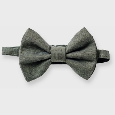 Noeud papillon en flanelle de coton vert ACROSS