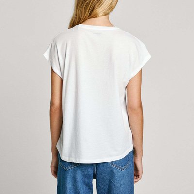 T-Shirt Coupe Boxy Avec Logo Imprimé PEPE JEANS