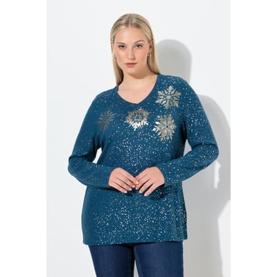 Sweat-shirt à col V et manches longues ULLA POPKEN