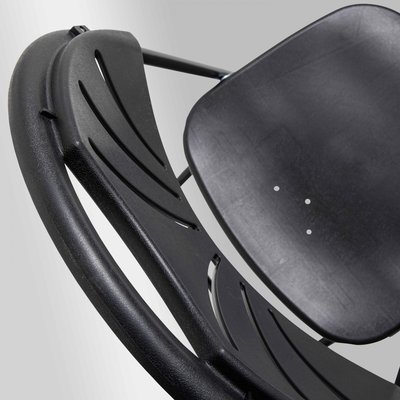 Chaise pliante en plastique noir OVIALA