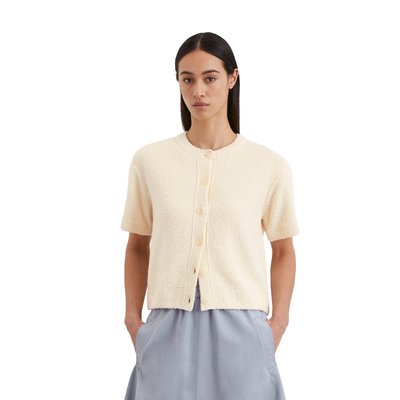 Cardigan manches courtes regular en fil bouclé MARC O'POLO