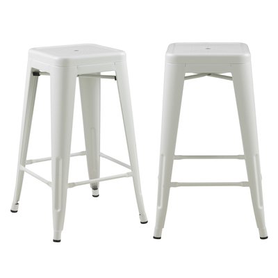Lot de 2 tabourets pour îlot central 66 cm en métal - INDUS RENDEZ-VOUS DÉCO