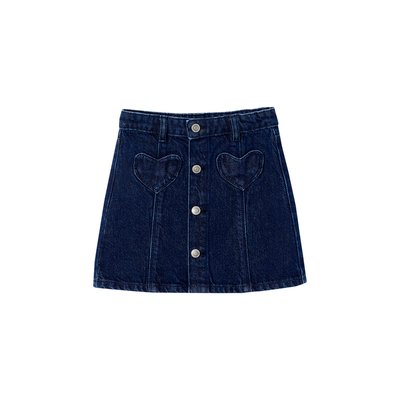 Jupe en jean boutonnée VERTBAUDET