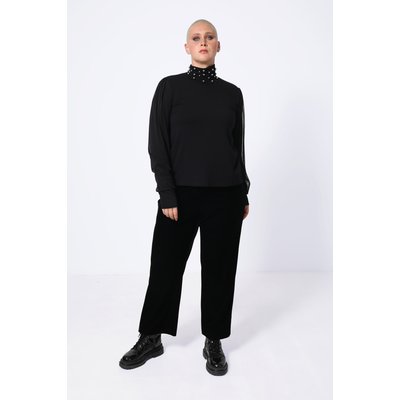pull maille fine et résille col perlé métal JEAN-MARC PHILIPPE