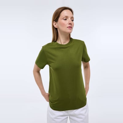 T-shirt manches courtes uni en coton BIO GOTS MONOPRIX