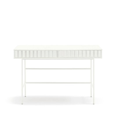 Bureau 2 tiroirs en bois et métal L120cm - Sierra TEULAT
