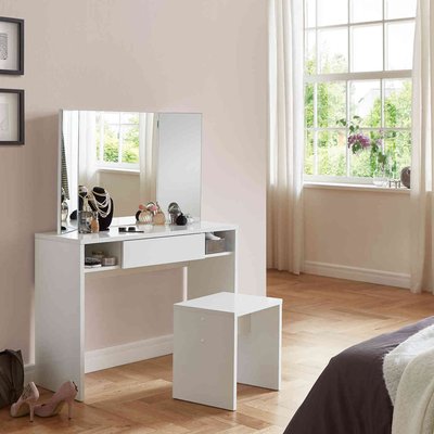 Coiffeuse avec miroir et rangements TERRE DE NUIT