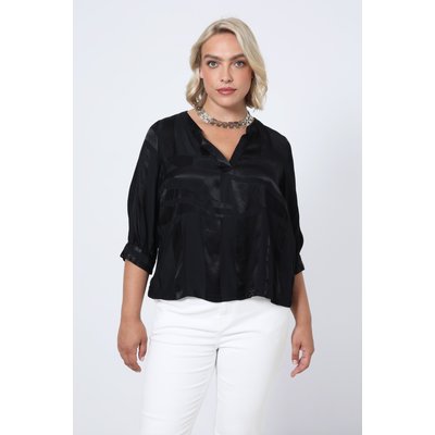 Blouse unie en jacquard satiné JEAN-MARC PHILIPPE