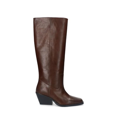 Bottes hautes en cuir à talon SACHA
