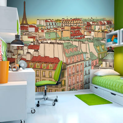 Papier peint intissé panoramique Ville et Architecture Bonjour Paris ! EDEN