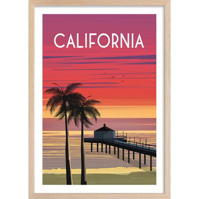 Affiche ville voyage California dream HEXOA