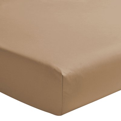 Drap housse uni en percale de coton, bonnet de 30cm, PREMIÈRE ESSIX