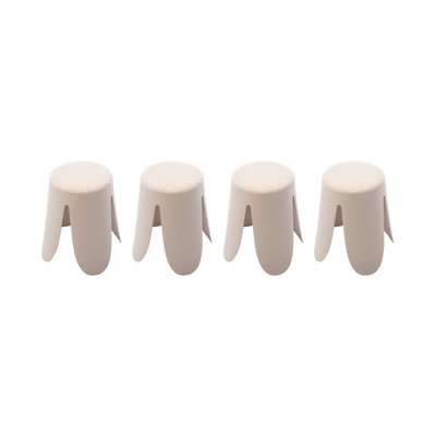 Tabouret empilable bouclette texturée (lot de 4) NIKI SWEEEK