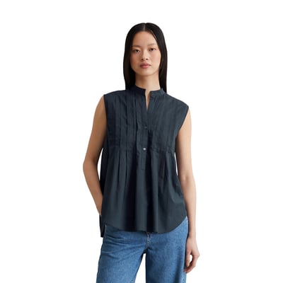 Blouse sans manches relaxed en voile de coton Silky-Touch MARC O'POLO