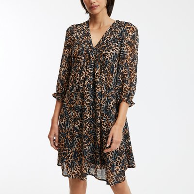 Juna Printed Mini Dress with V-Neck FREEMAN T. PORTER