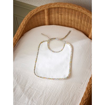 Bavoir en éponge et tissu Liberty CYRILLUS