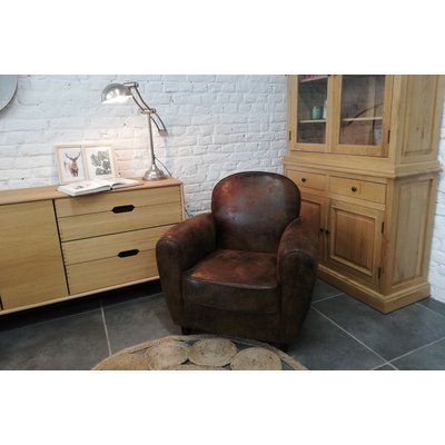 Fauteuil club marron - ROSNAY AMADEUS
