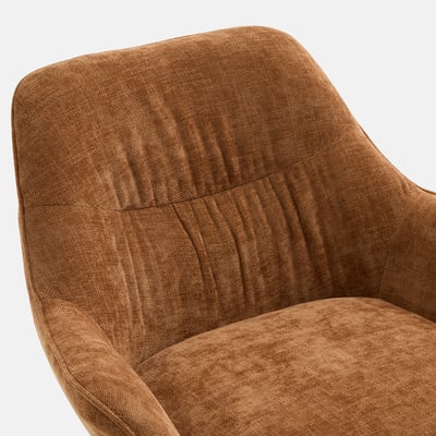 Fauteuil pivotant, tissu texturé, HEMMO LA REDOUTE INTERIEURS