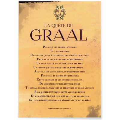 Poster La quête du Graal L'AFFICHERIE