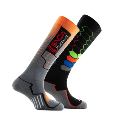 Lot de 2 mi-bas ski Homme/Femme SNOW PERFORMANCE THYO