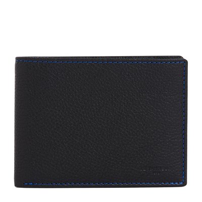 Portefeuille horizontal zippé 2 volets en cuir grainé CHARLES LE TANNEUR