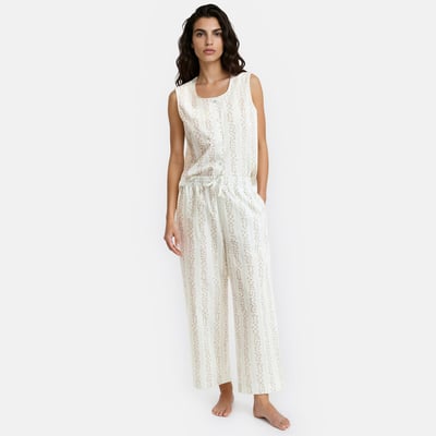 Pyjama imprimé, sans manches, pur coton LA REDOUTE COLLECTIONS