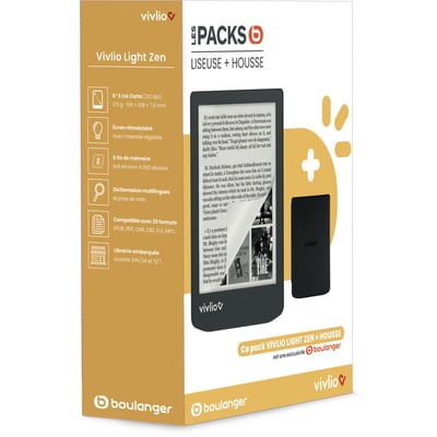 Liseuse eBook Coffret 2en1 Light ZEN+Housse VIVLIO