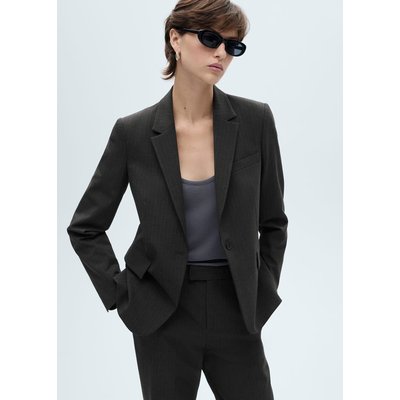 Blazer costume rayures tennis MANGO