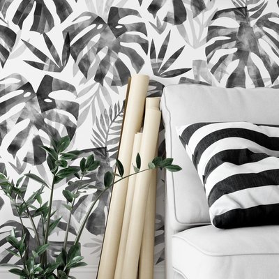 Papier peint botanique et plantes tropicales - 340x260 cm (l x h) LA TOUCHE ORIGINALE