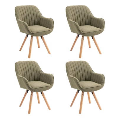 Lot de 4 fauteuil de salle à manger rotatif scandinave, CARSON MEUBLES COSY