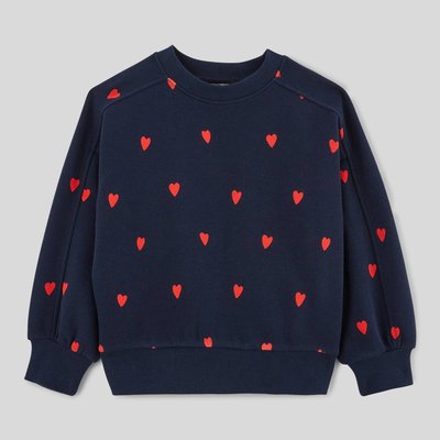 Sweat imprimé coeurs contenant du coton BIO MONOPRIX